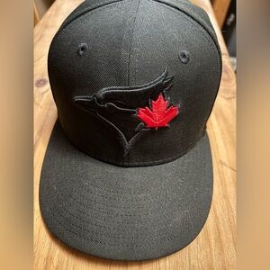 New Era Toronto Blue Jays Black Cap with Red Leaf Embroidery